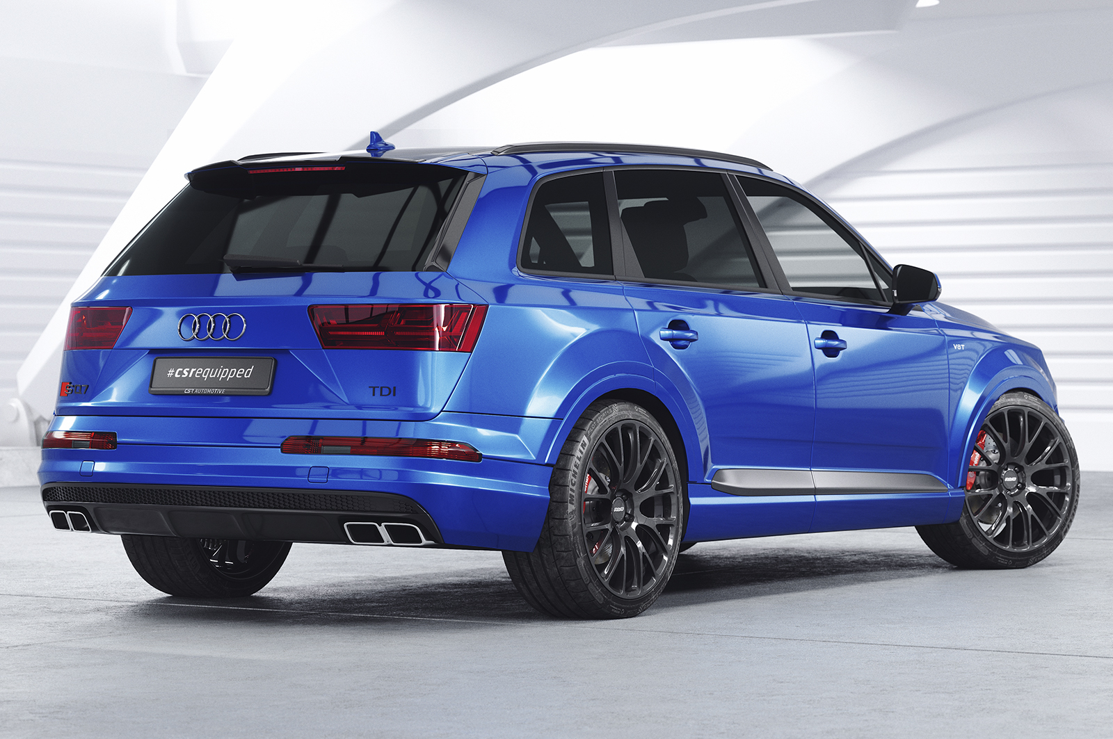 Spoiler Audi Q7 S-Line SQ7 CSR Glans Zwart