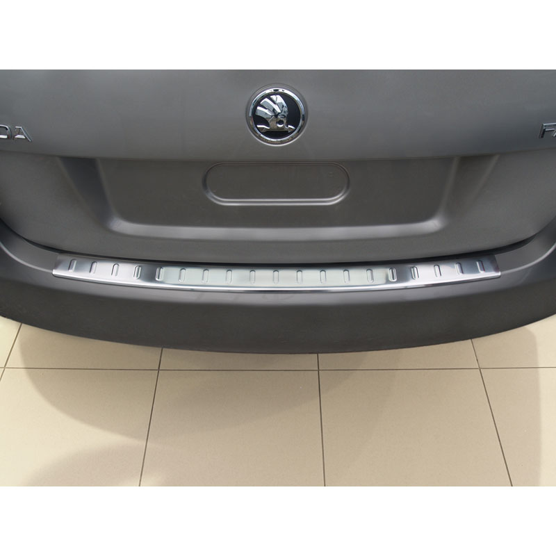 RVS Achterbumperprotector  Skoda Fabia II Combi 2007- 'Ribs'