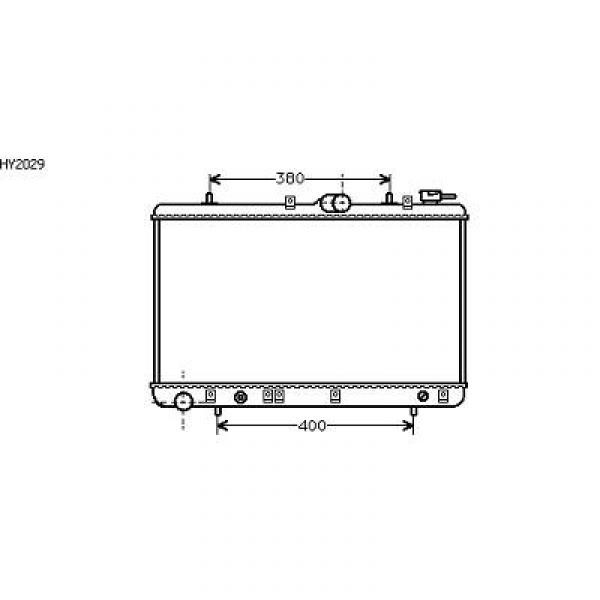 Radiator S COUPE 92-96 335x602 1.5I-12V+TURBO .+/-AC