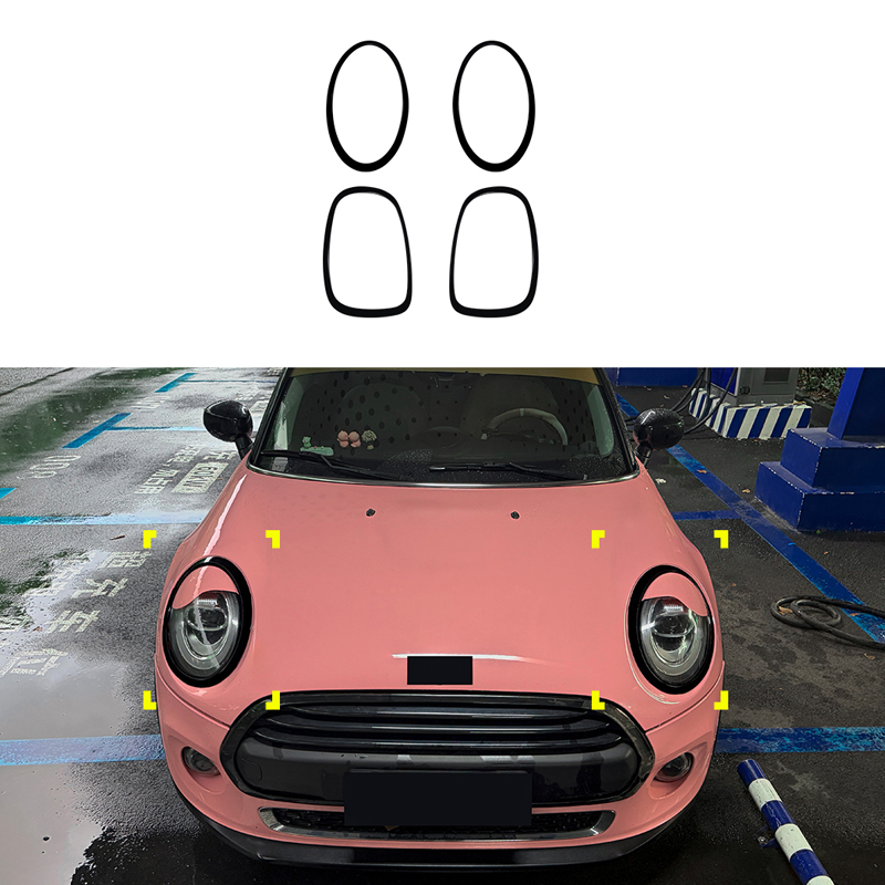 Koplamp- & Achterlichtframes  Mini One/Cooper/S/Cabrio F55/F56/F57 2013-2024 - set à 4 stuks (ABS Glanzend zwart)
