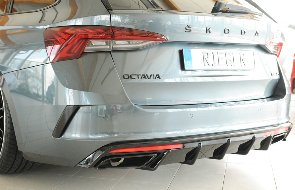 Diffuser Skoda Octavia RS (NX) Rieger Glans Zwart