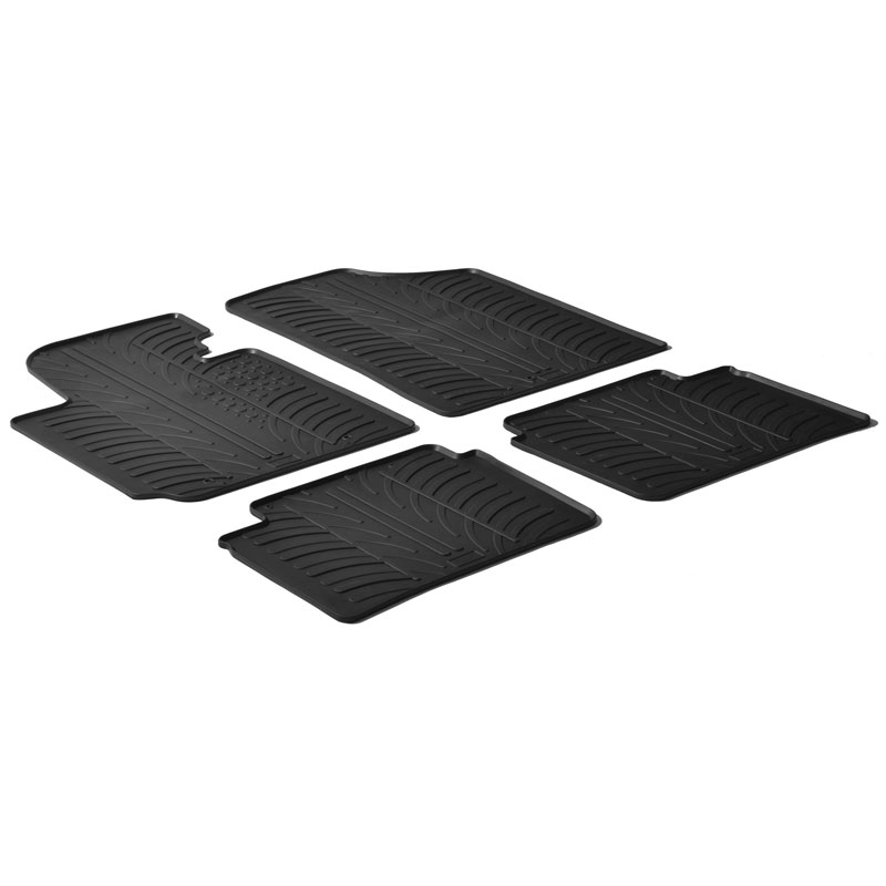 Rubbermatten  Hyundai Veloster 2011- (T profiel 4-delig)