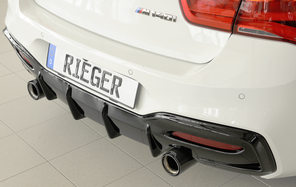 Diffuser BMW 1 Serie M Pakket / M135i / M140i Rieger Glans Zwart