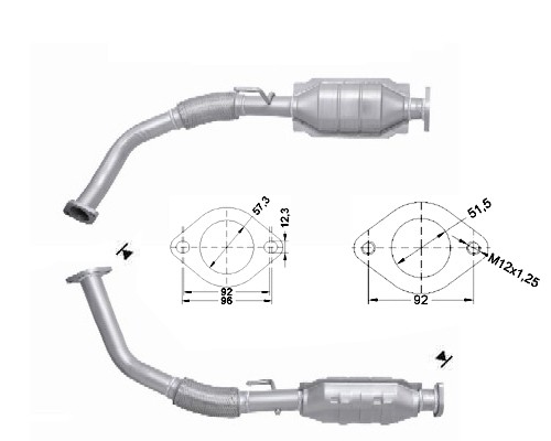 Hyundai H1 2.5TD 2476 cc 73 Kw / 100 cv D4BH Magnaflow CAT Bouwj