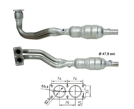 Volvo S40 1.8i 16V 1783 cc 90 Kw / 122 cv B4184S2 Magnaflow CAT