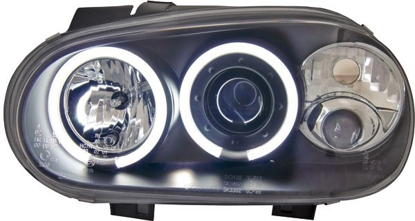 Koplampen VW Golf 4 98-02 CCFL Angel Eyes Zwart