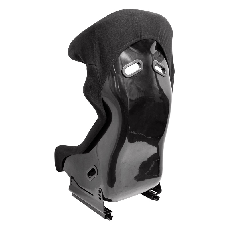 Sport seat 'FS' - Black - Non-reclinable fibreglass back-rest - incl. slides