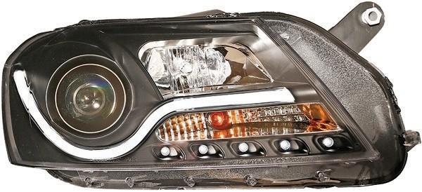 Koplampen VW Passat 10-14 Echte LED DRL R87 zwart