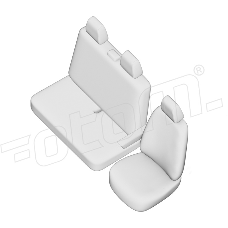 otoM New York Design Kunstleder Sitzbezüge 2+1 passend für Renault Master IV 2024- (Armlehne am Fahrersitz)