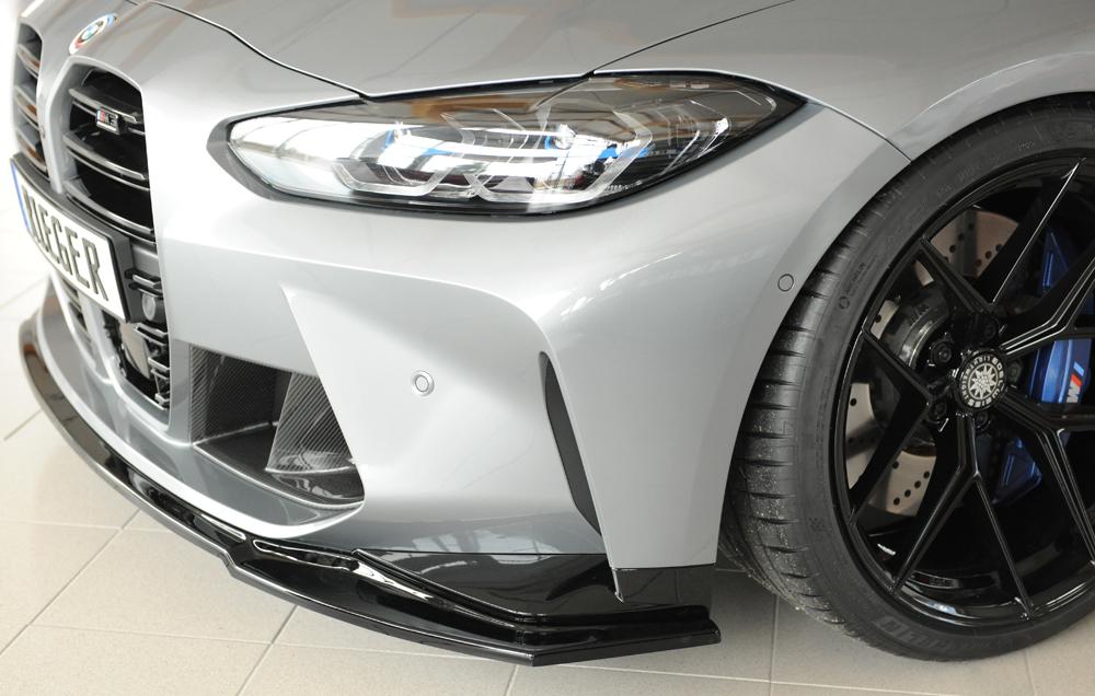 Voorspoiler BMW 3-series G80 M3 03.21-  glans zwart