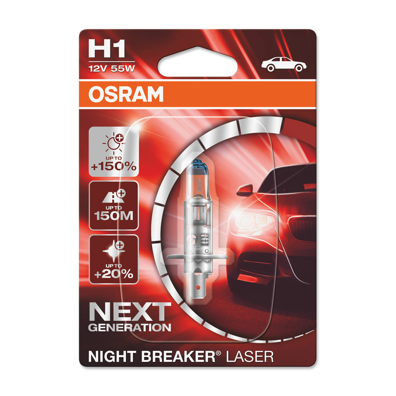 Osram Night Breaker Laser Halogen bulb - H1 - 12V/55W - single piece