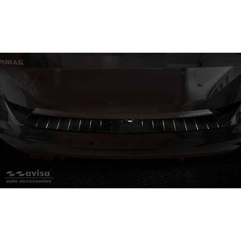 Echt 3D Carbon Achterbumperprotector  Volkswagen Touran III 2015- incl. R-Line 'Ribs'