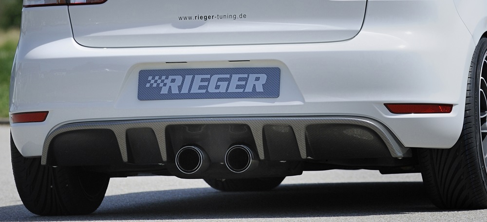 Diffuser Volkswagen Golf 6 GTI GTD Rieger Mat Zwart