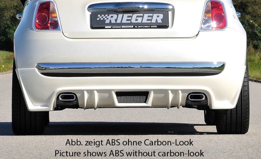 Diffuser Fiat 500 (312) sportuitlaat links + rechts Rieger carbon-look