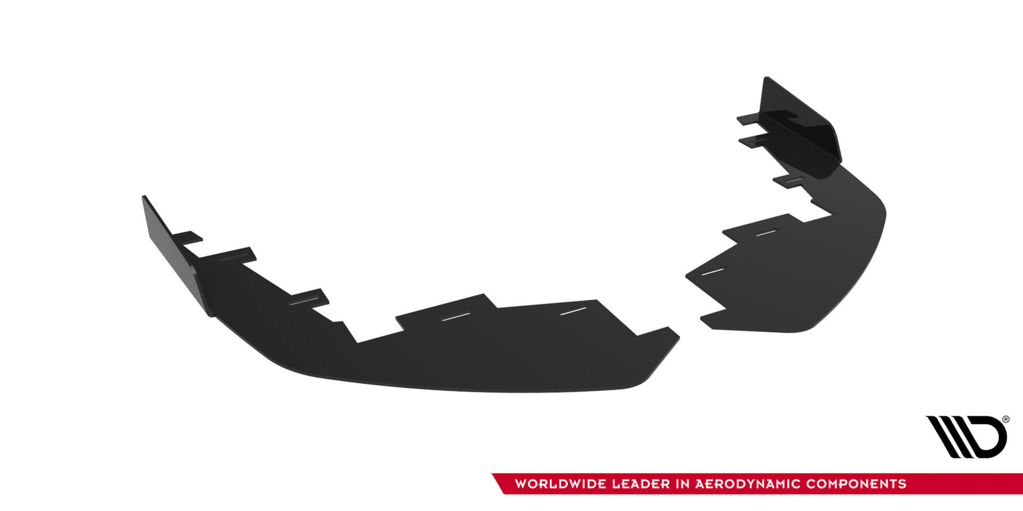 Street Pro Voor Flaps Mitsubishi Lancer EVO X Maxton Glanzend zwart