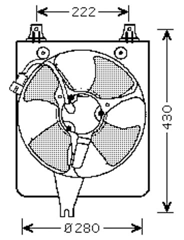 Airco fan ACCORD COUPE 98-02 4.CYL.
