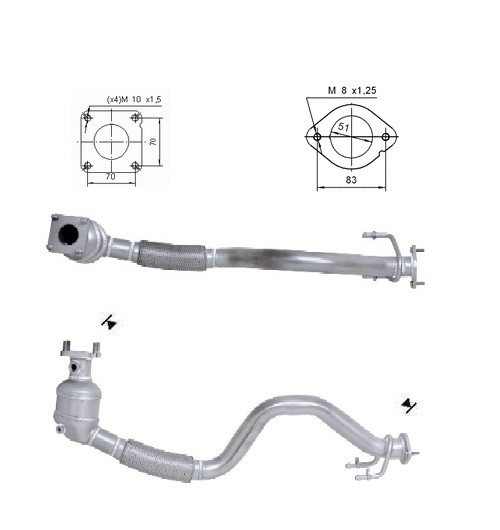 VW GOLF V 1.6i 16V FSI 1598 cc 85 Kw / 116 cv BLF Magnaflow CAT