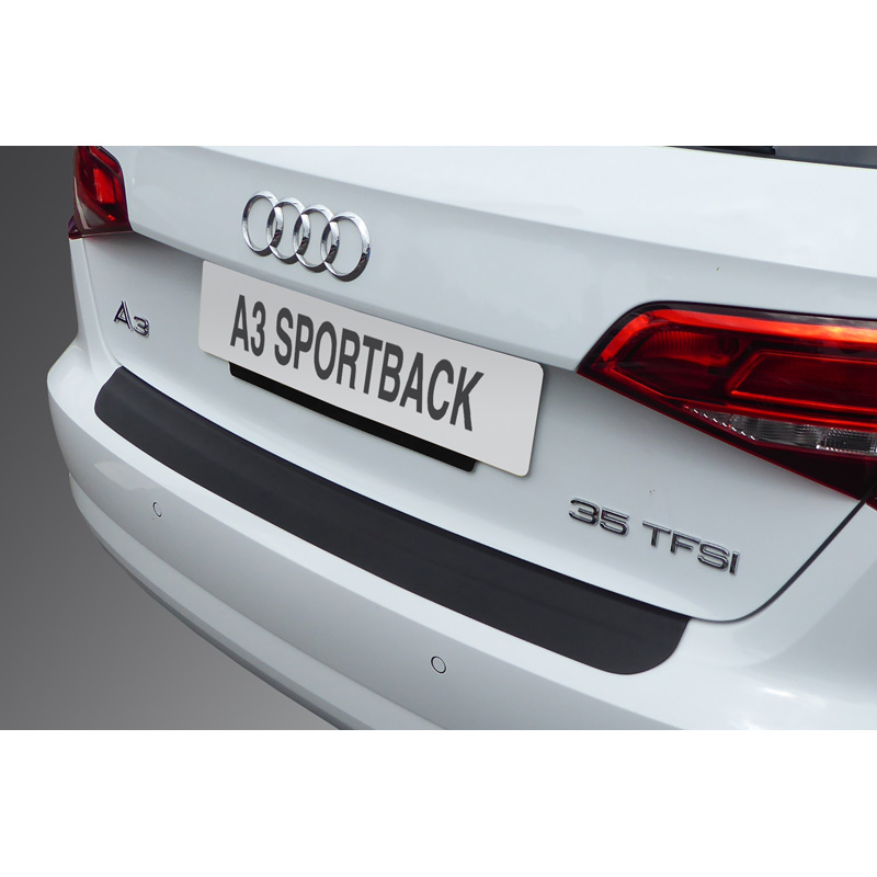ABS Rear bumper protector  Audi A3 (8V) Sportback Facelift 05/2016-04/2020 incl. S-Line/S3/RS3 - Black