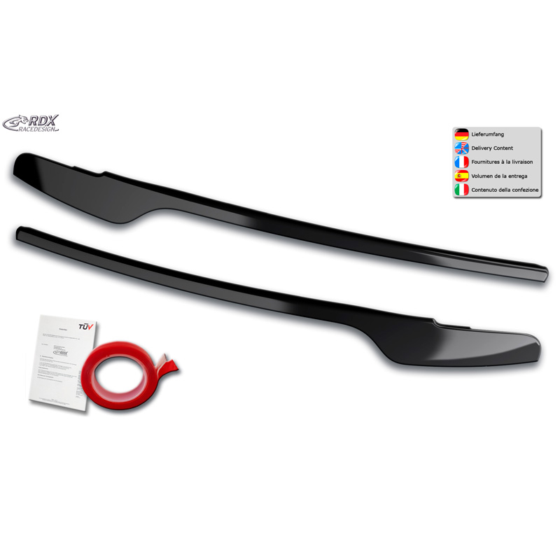 RDX Racedesign Head light spoilers  Audi A4 (B8) Sedan/Avant Facelift 2011-2015 (ABS Gloss Black)
