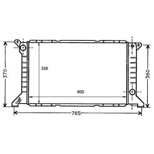 Radiator FORD TRANSIT 94-99 600x335 2.5 DIESEL