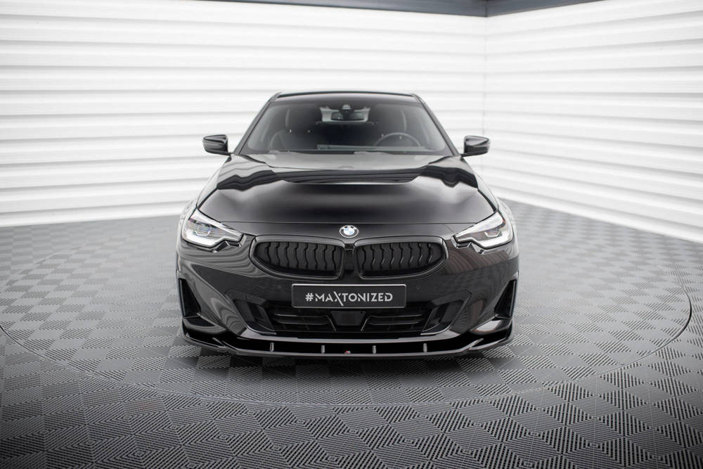 Voorspoiler V.3 BMW 2 Serie Coupe G42 Maxton Glans Zwart