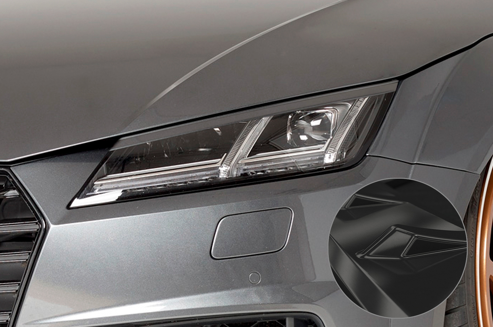 Koplampspoiler Audi TT FV/8S CSR Glans Zwart