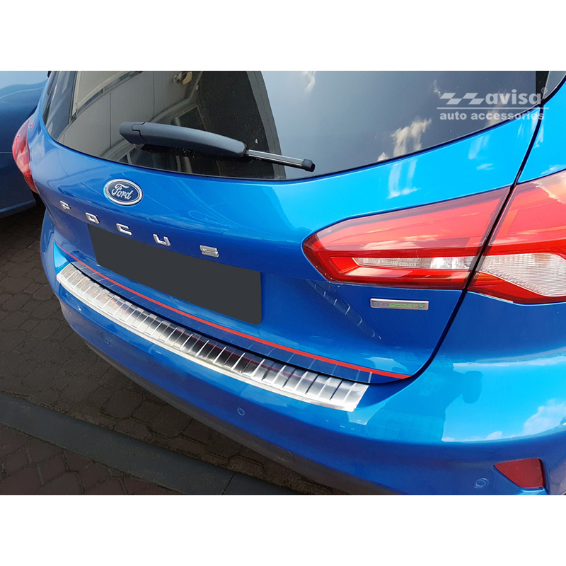 RVS Achterbumperprotector  Ford Focus IV HB 5-deurs (incl. ST-Line) 2018-2021 & Facelift 2021- 'Ribs'