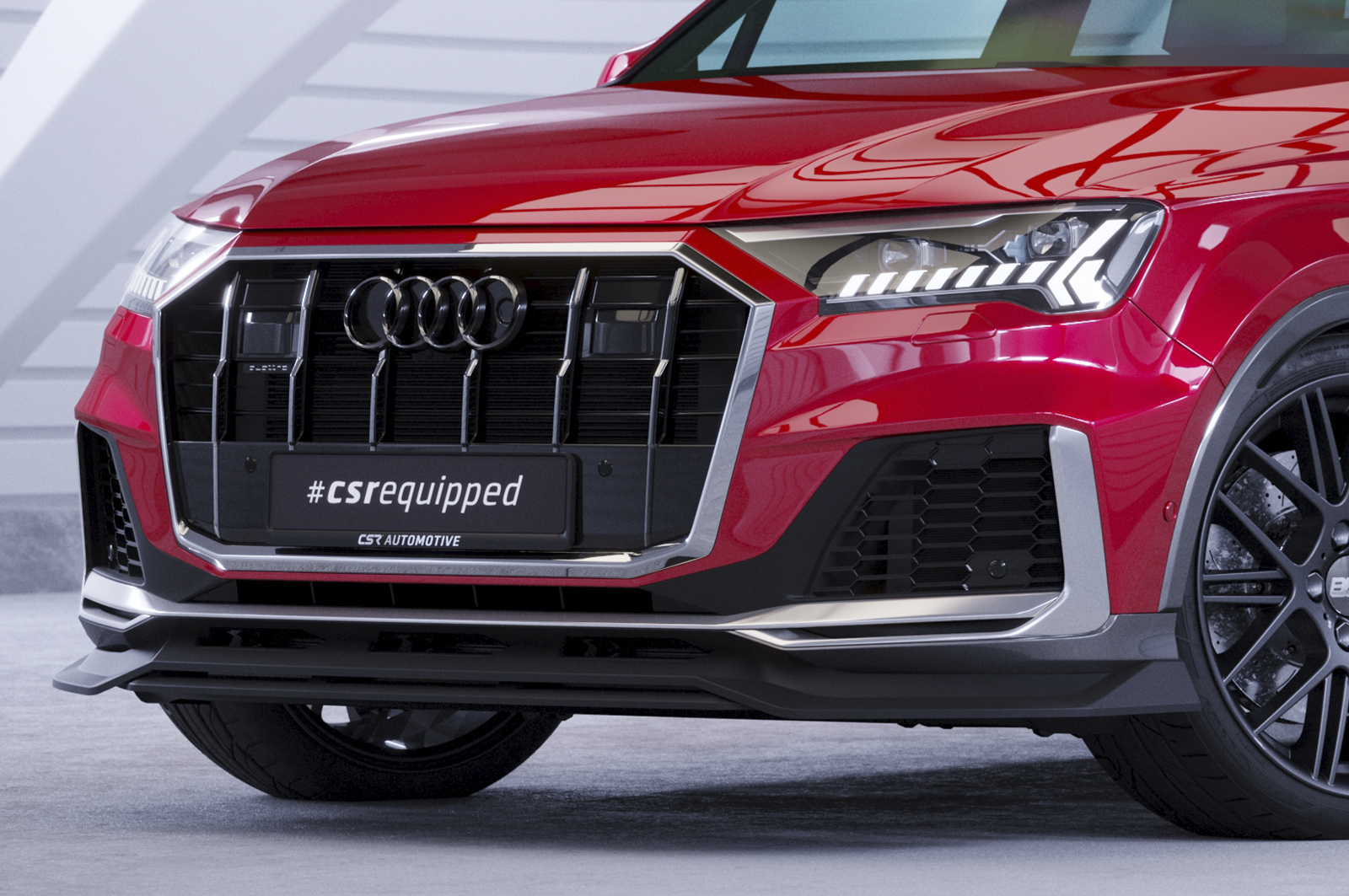 Voorspoiler Audi Q7 S-Line SQ7 CSR Glans Zwart