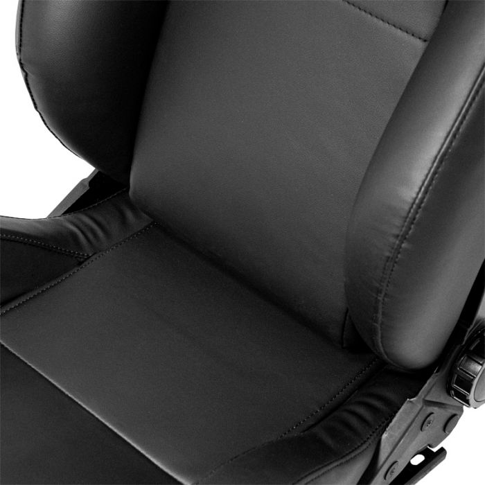 Sport seat 'LH' - Black Synthetic leather - Dual-side reclinable back-rest - incl. slides