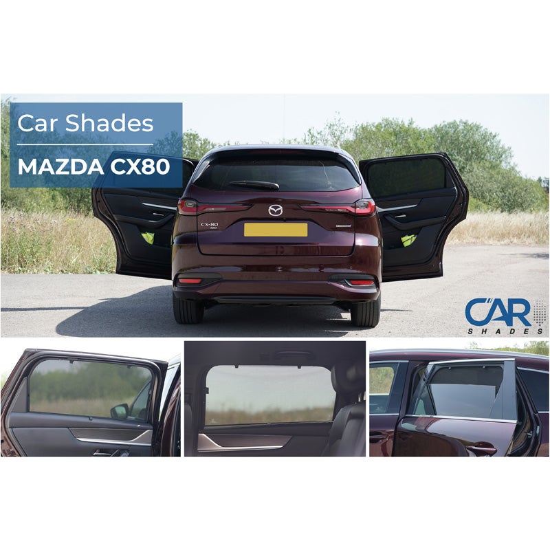 Set de Car Shades (portes arrières) sur mesure pour Mazda CX-80 2024- (2-pièces)