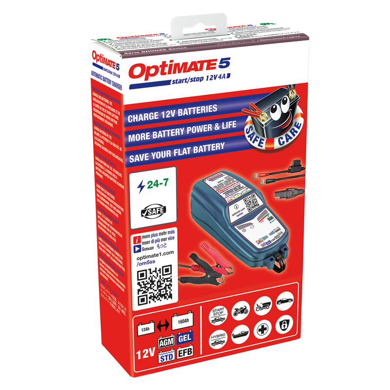 Optimate 5 12V/4.0A 6-step battery saving charger-tester-maintainer