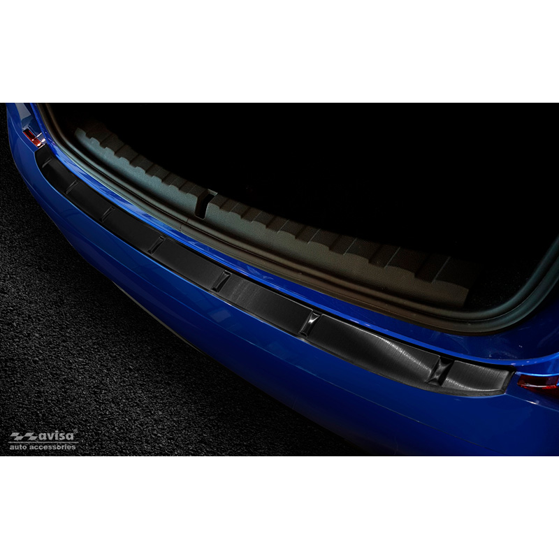 Black Stainless Steel Rear bumper protector  BMW 3-Series G20 Sedan M-Package 2018-