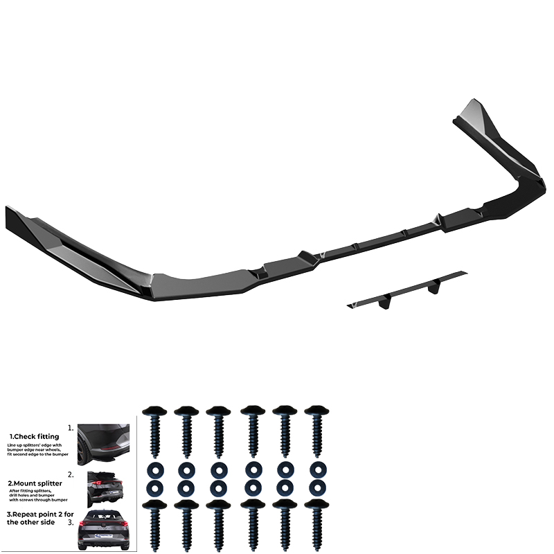 Oneway Achterbumperskirt  BMW 5-Serie G60/G61 Sedan/Touring M-Pack 2023- incl. i5 - Glanzend zwart