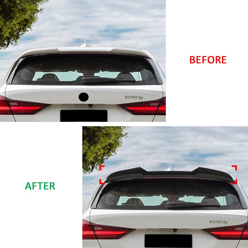 Roof spoiler (Spoiler Cap)  BMW 1-Series (F40) M-Sport/128ti/M135i 2019-2024 (ABS Glossy Black)