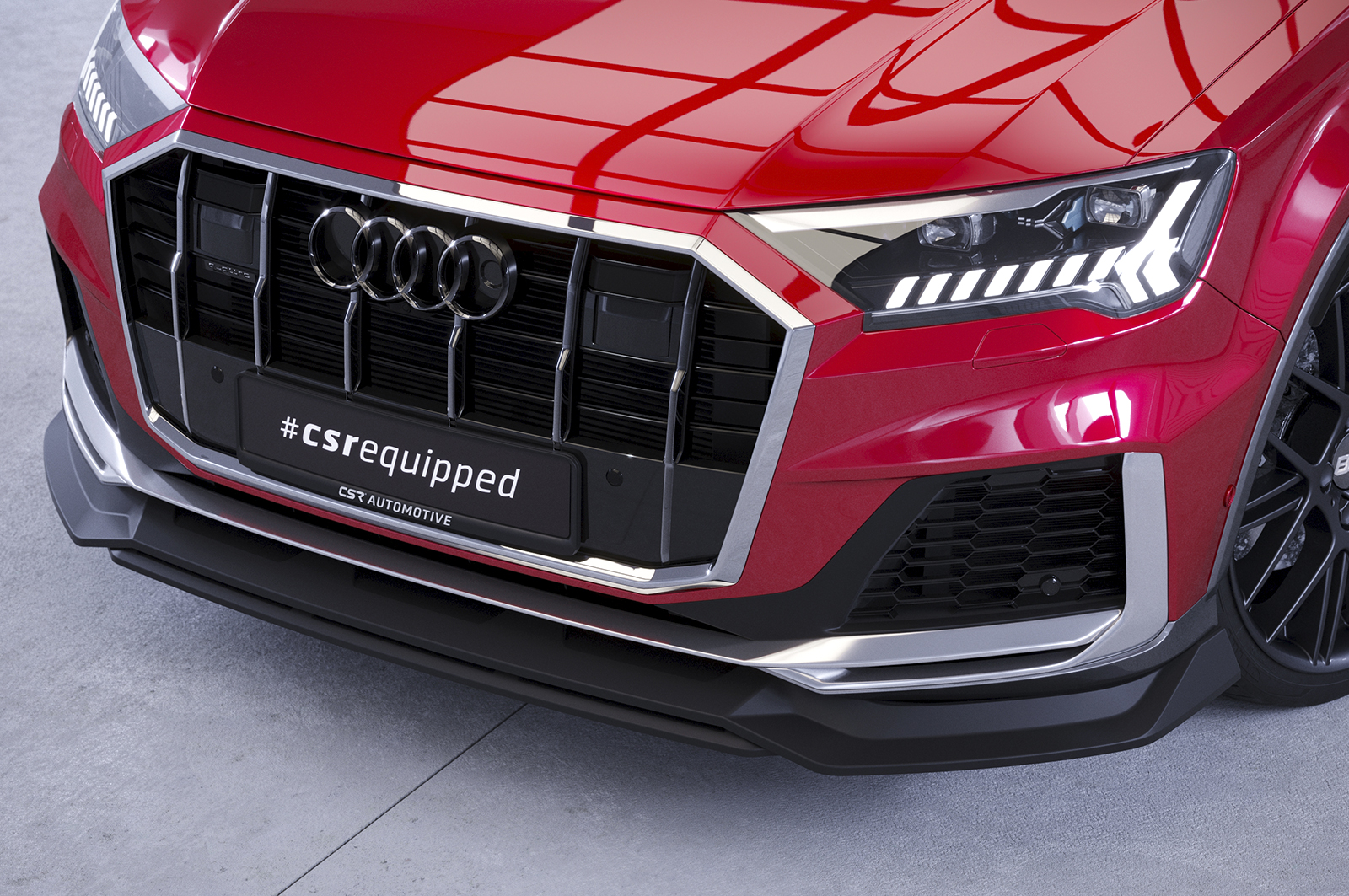 Voorspoiler Audi Q7 S-Line SQ7 CSR Glans Zwart