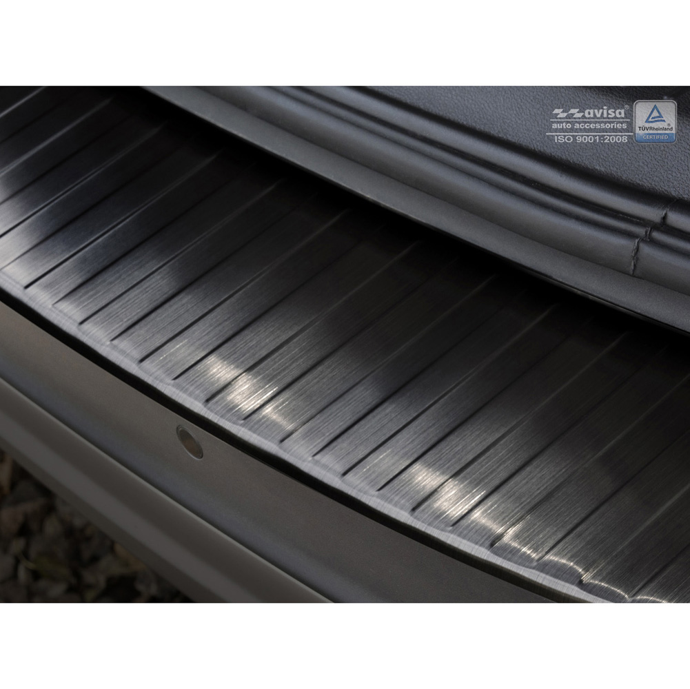 Zwart RVS Achterbumperprotector  Ford Kuga II 2013-2019 'Ribs'