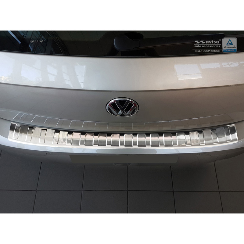 Stainless Steel Rear bumper protector  Volkswagen Polo VI 5-doors 2017-2021 & Facelift 2021- 'Ribs'