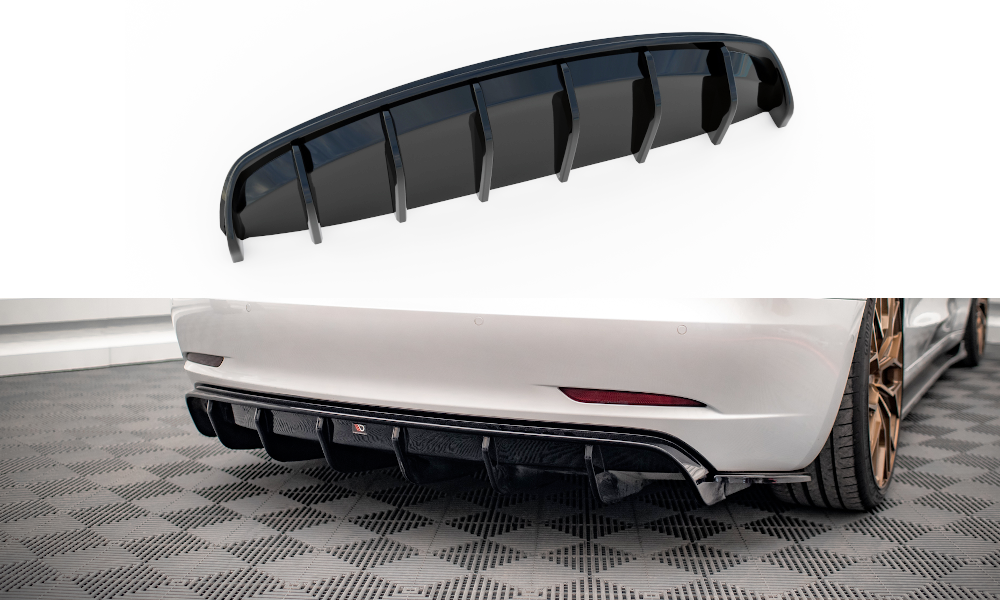 Diffuser V.2 Tesla Model 3 Gloss-Black Maxton
