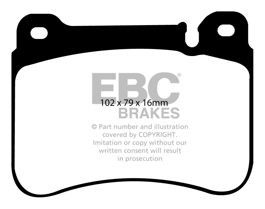 EBC Brakes MERCEDES CLK (C209) CLK320 D (3.0 TD) 2005-.. Remblok