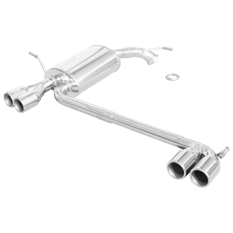 100% Inox Double Sport Exhaust  Peugeot 407 2.7 HDi 24v (204HP) 2006- Left/Right 2x80mm