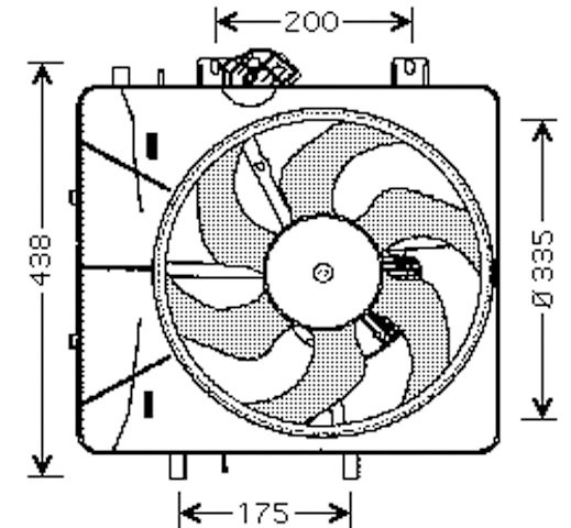 Radiator FAN CITROEN C2/C3 03->> 1.1/1.4/1.6-16V
