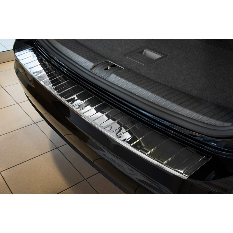 Stainless Steel Rear bumper protector  Volkswagen Touran III 2015- incl. R-Line 'Ribs'