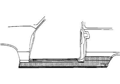 dorpel, 3 drs, rechts VW Golf 4, 1998-2003