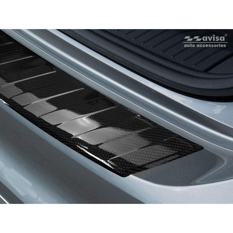 Echt 3D Carbon Achterbumperprotector  Volkswagen Tiguan II & R-Line incl. Allspace 2016-2020 & FL 2020-2024
