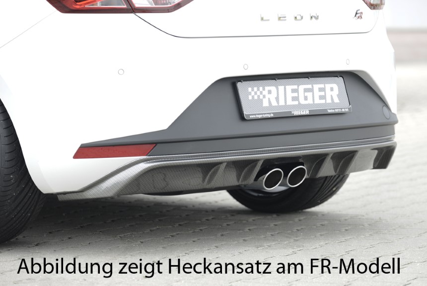 Diffuser Seat Leon F5 Rieger dubbele uitlaat midden carbon-look
