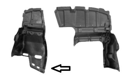beschermplaat onder de motor, links Toyota Avensis, 2003-2009