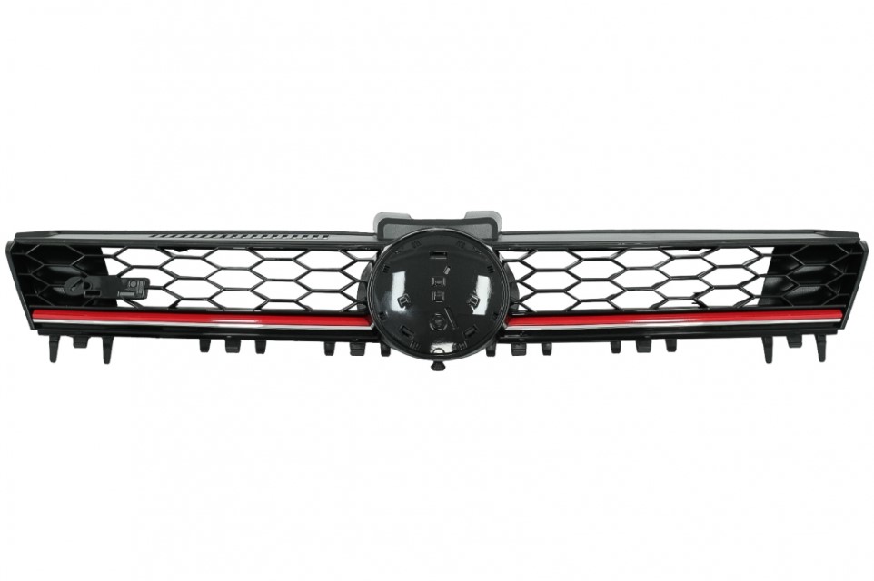 Grill VW Golf VII GTI R Rood 12-17 Glans Zwart