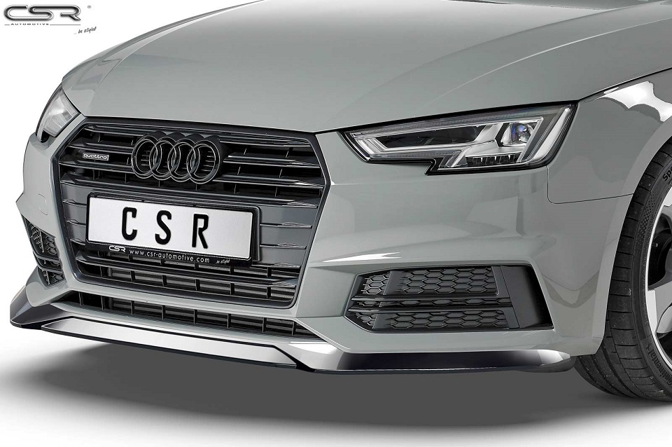 Voorspoiler Audi A4 B9 8W S-Line / S4 B9 8W Glans Zwart