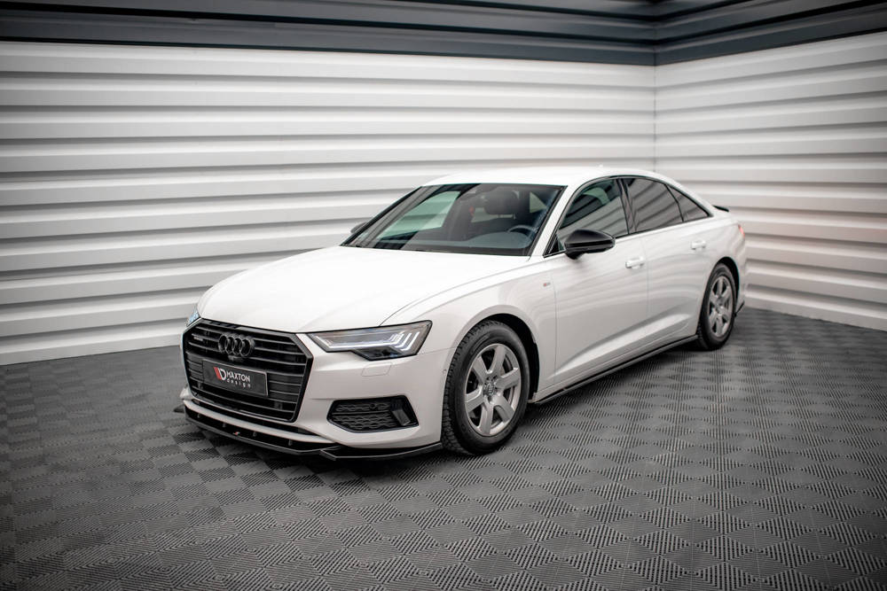 Zijskirts Audi A6 C8 Maxton Glans Zwart