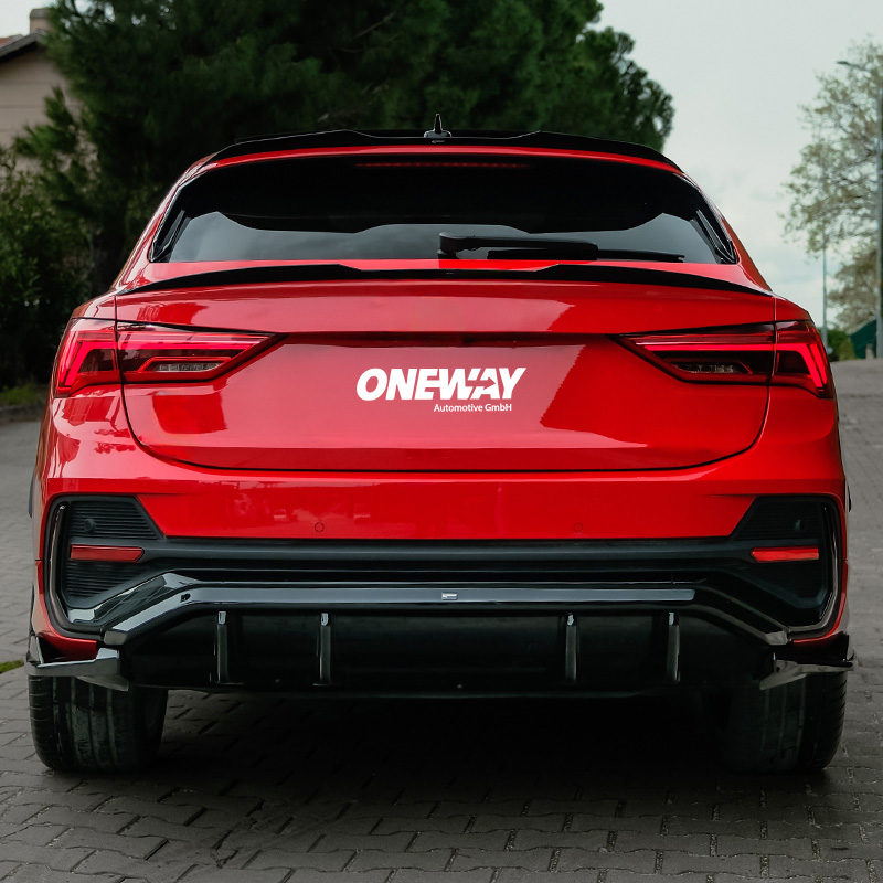 Oneway Trunk Spoiler  Audi Q3 (F3N) Sportback 2019-2025 incl. S-Line/RSQ3 - Gloss black